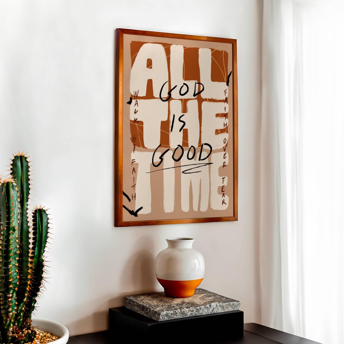 God Is Good All The Time Fall Christian Art Print - Image 2