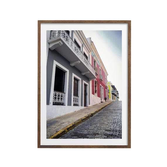 Old San Juan Photo Print Puerto Rico Colorful Colonial Architecture Wall Art Travel Gift