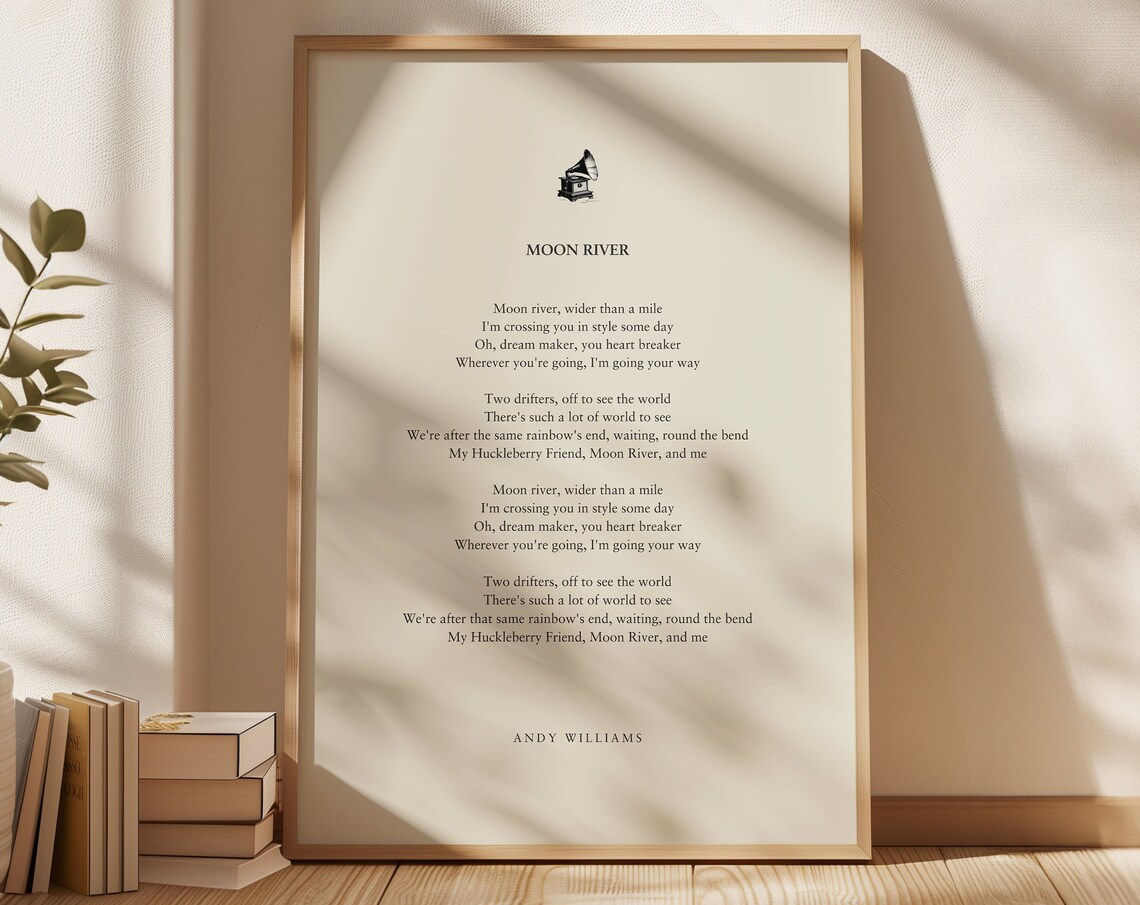 Andy Williams Moon River Vintage Song Art Print