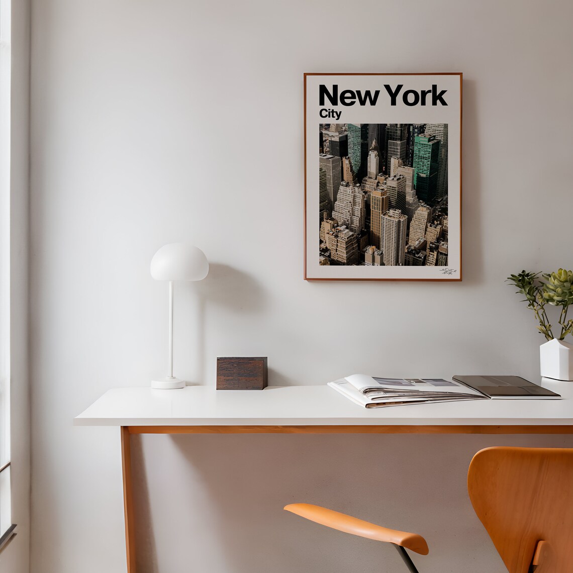 New York City Aerial Manhattan Skyline Photography Travel Poster - Image 3