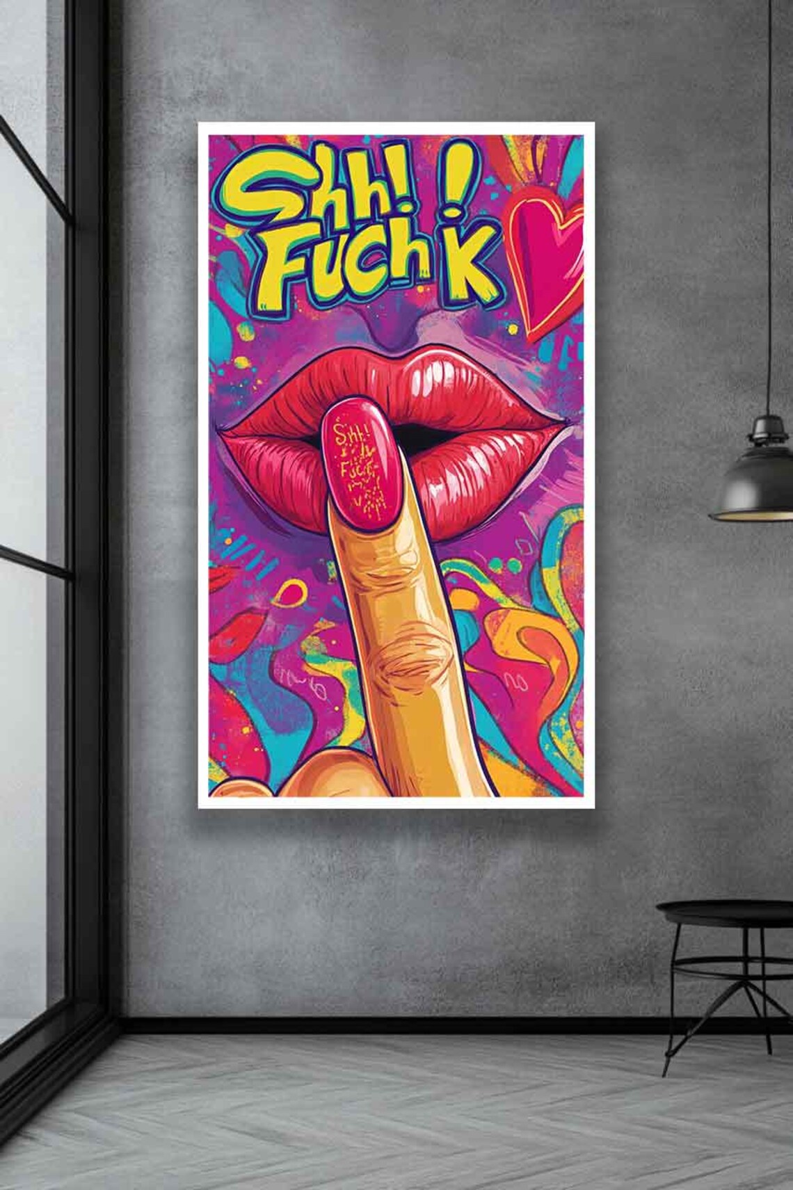Middle Finger Hands Pop Art, Graffiti Poster - Image 3