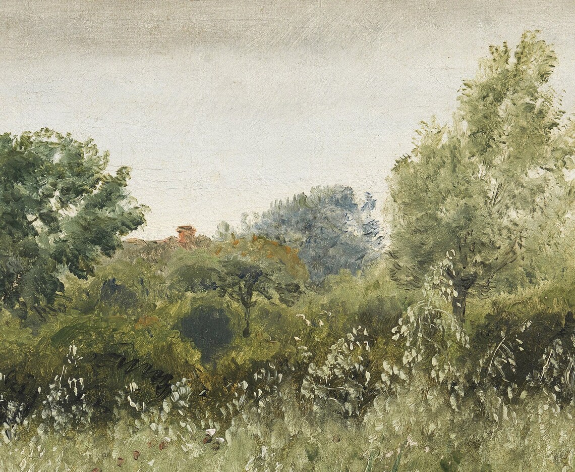 Oat Field Landscape Vintage Art Print, Farmstead - Image 2