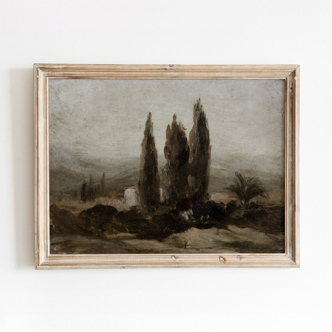French Cypresses Vintage Provincial Landscape Art Print