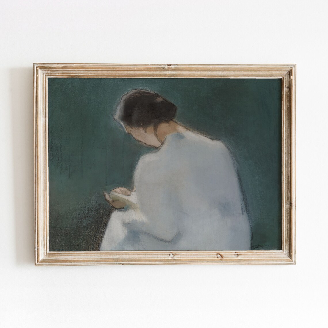 Maria Vintage Woman Reading Art Print, Feminine
