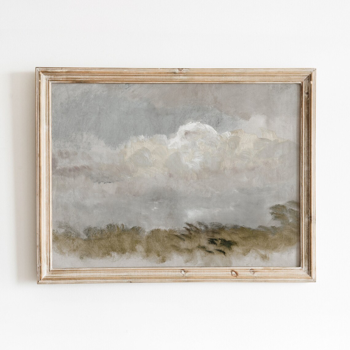 Spring Sky Vintage Cloud Study Art Print
