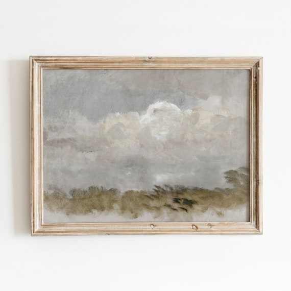 Spring Sky Vintage Cloud Study Art Print