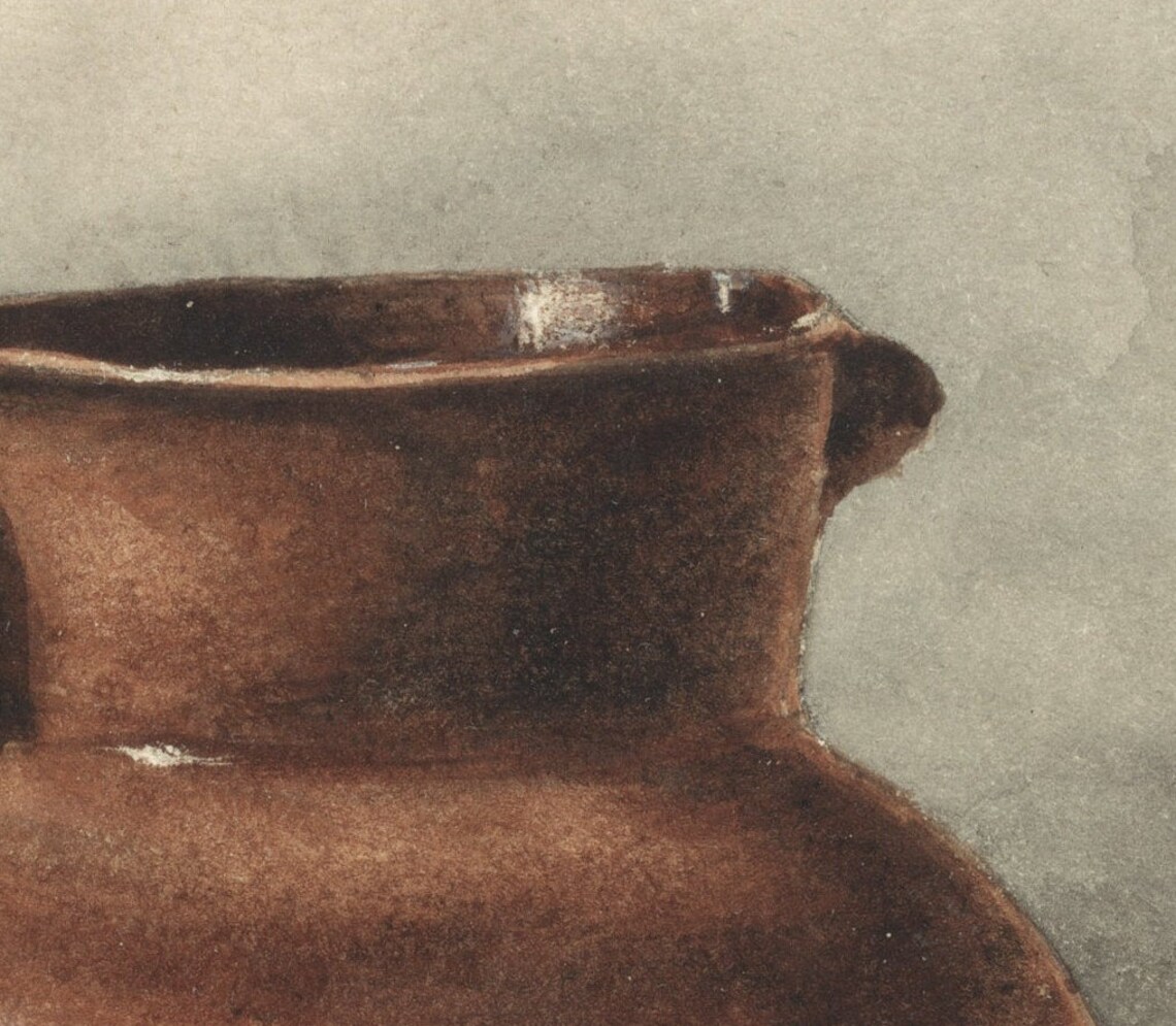 Jug Still Life Vintage Farmhouse Kitchen Art Print - Image 2