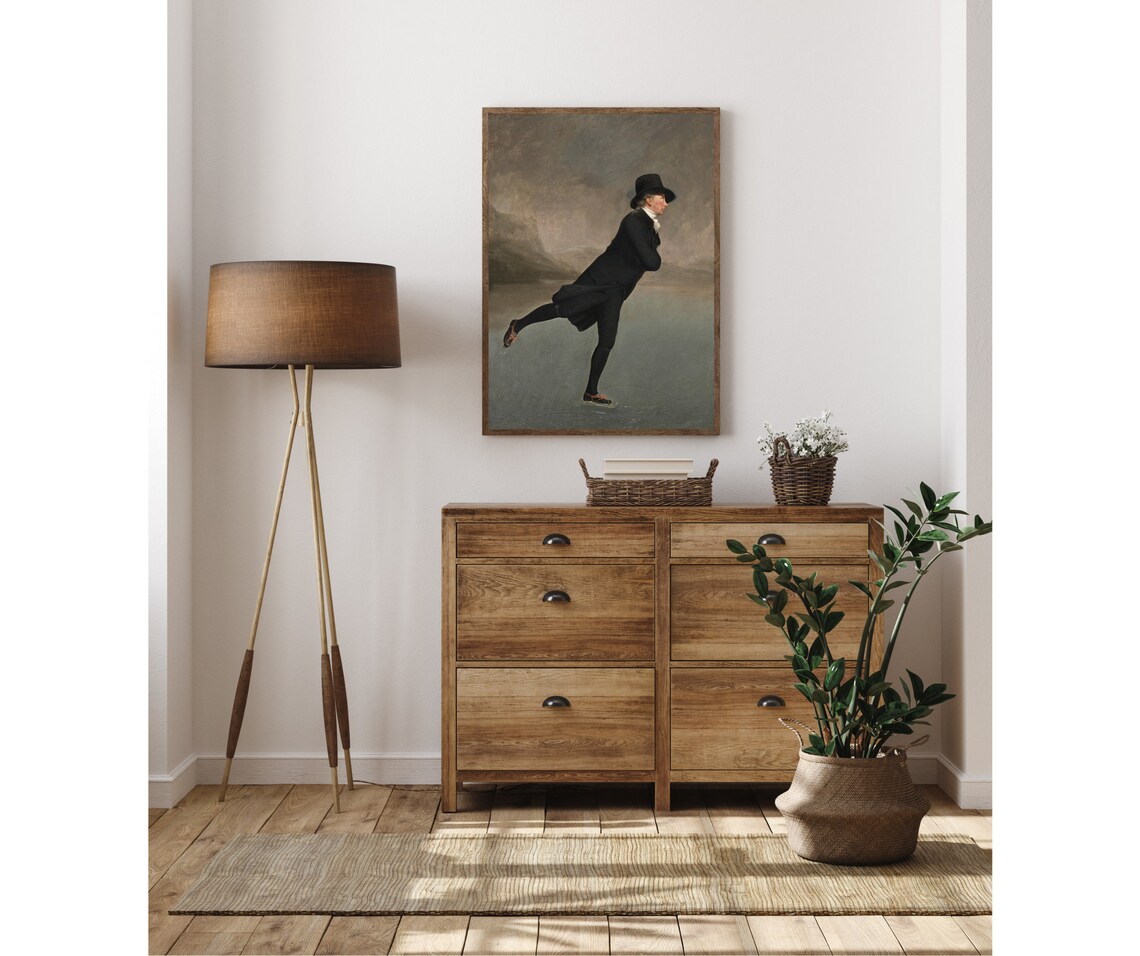Skating Gentleman Vintage Man Portrait Art Print - Image 4
