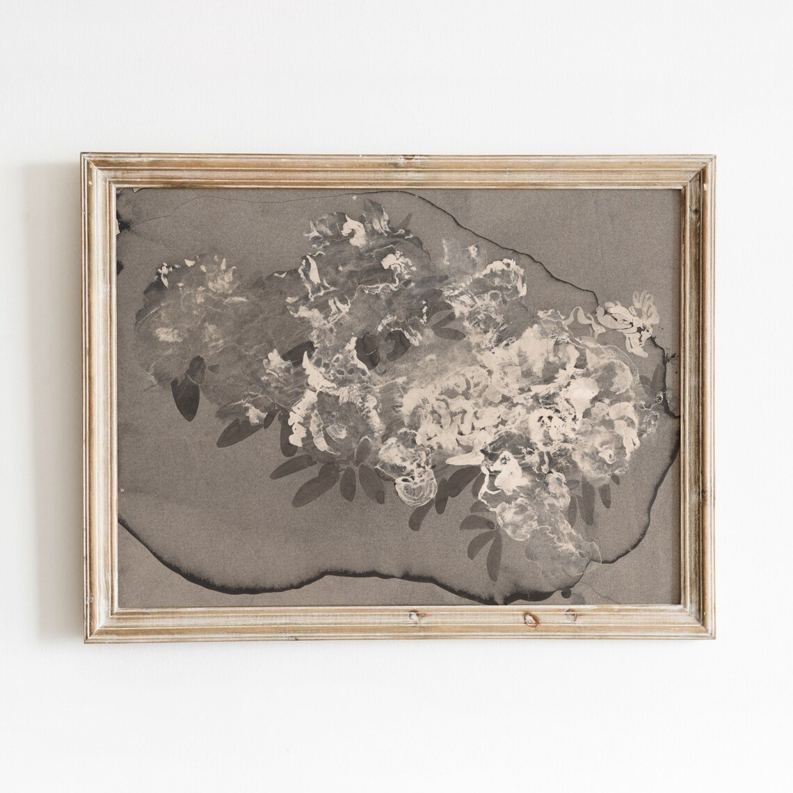 Abstract Bouquet Vintage Neutral Floral Art Print