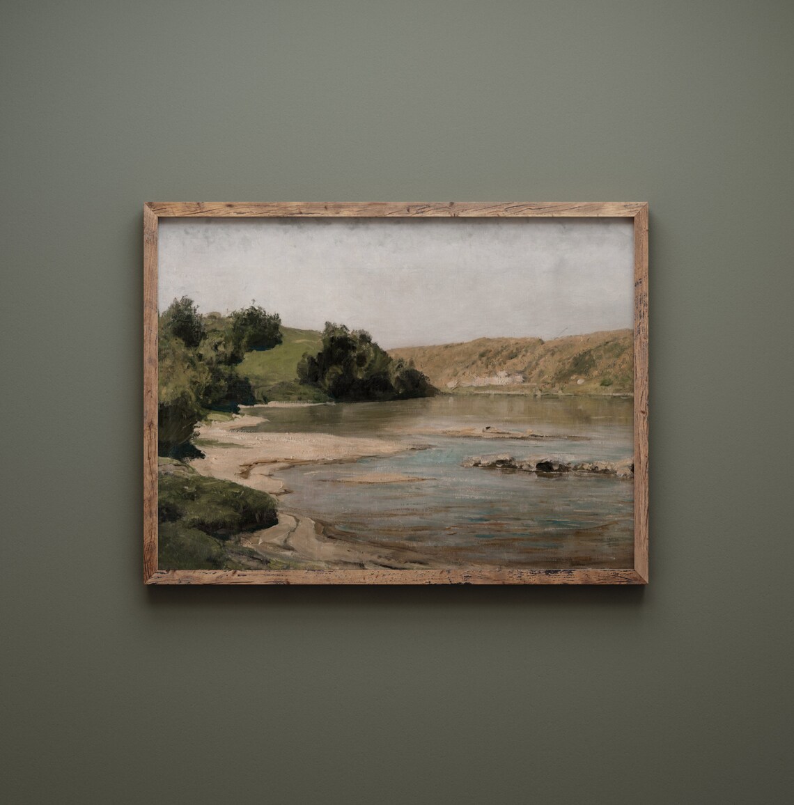 Oka River Vintage Water Landscape Art Print - Image 3