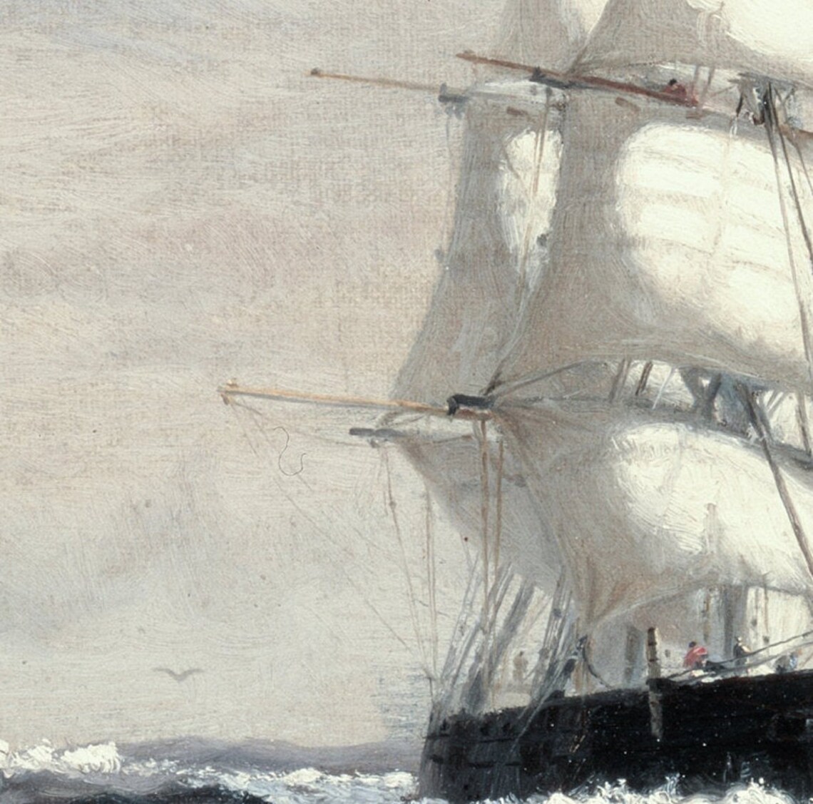 Vintage Ship At Sea Ocean Seascape Art Print - Image 2