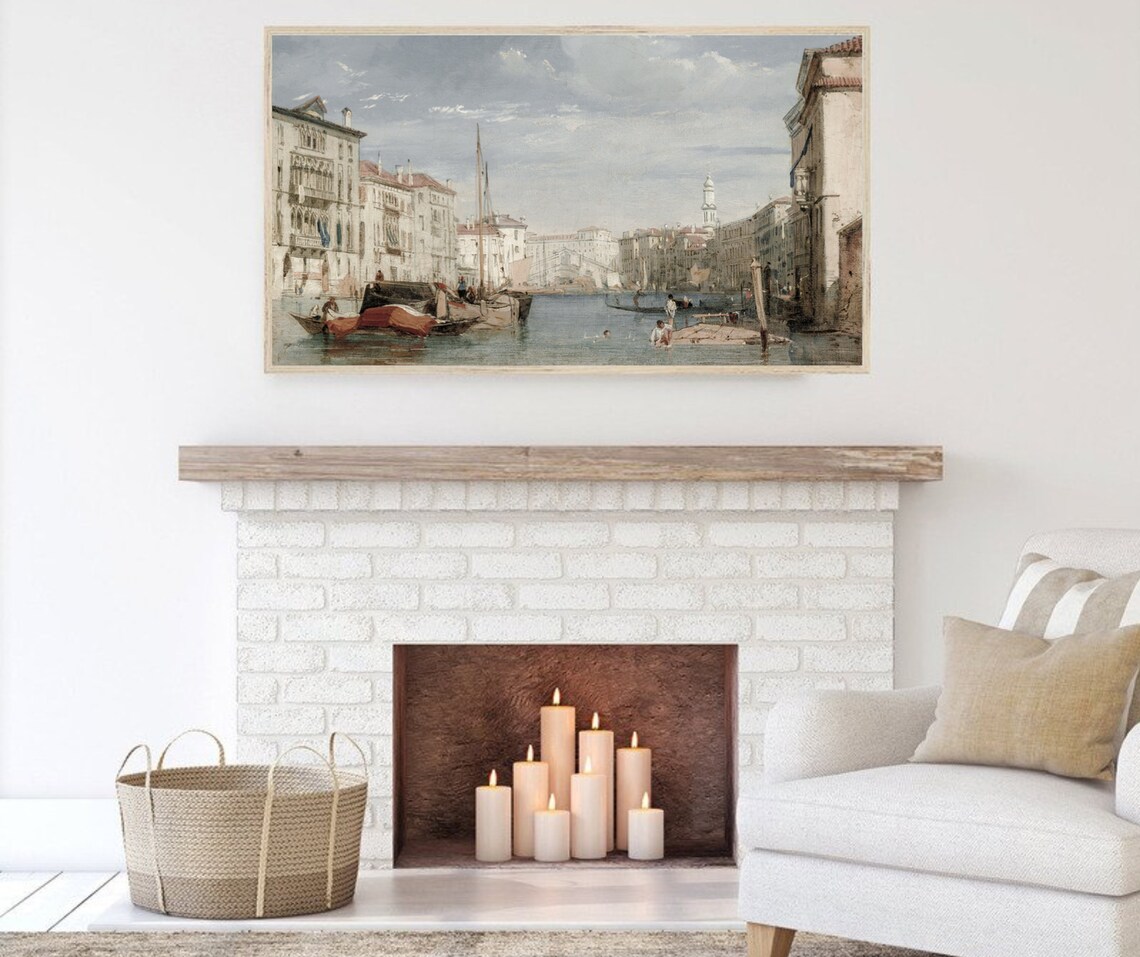 Venetian Grand Canal Waterfront Palaces Boats Daytime Cityscape Poster - Image 3