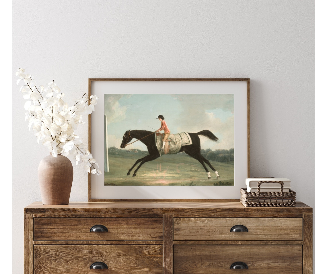Jumping Horse Vintage Equestrian Art Print - Image 3