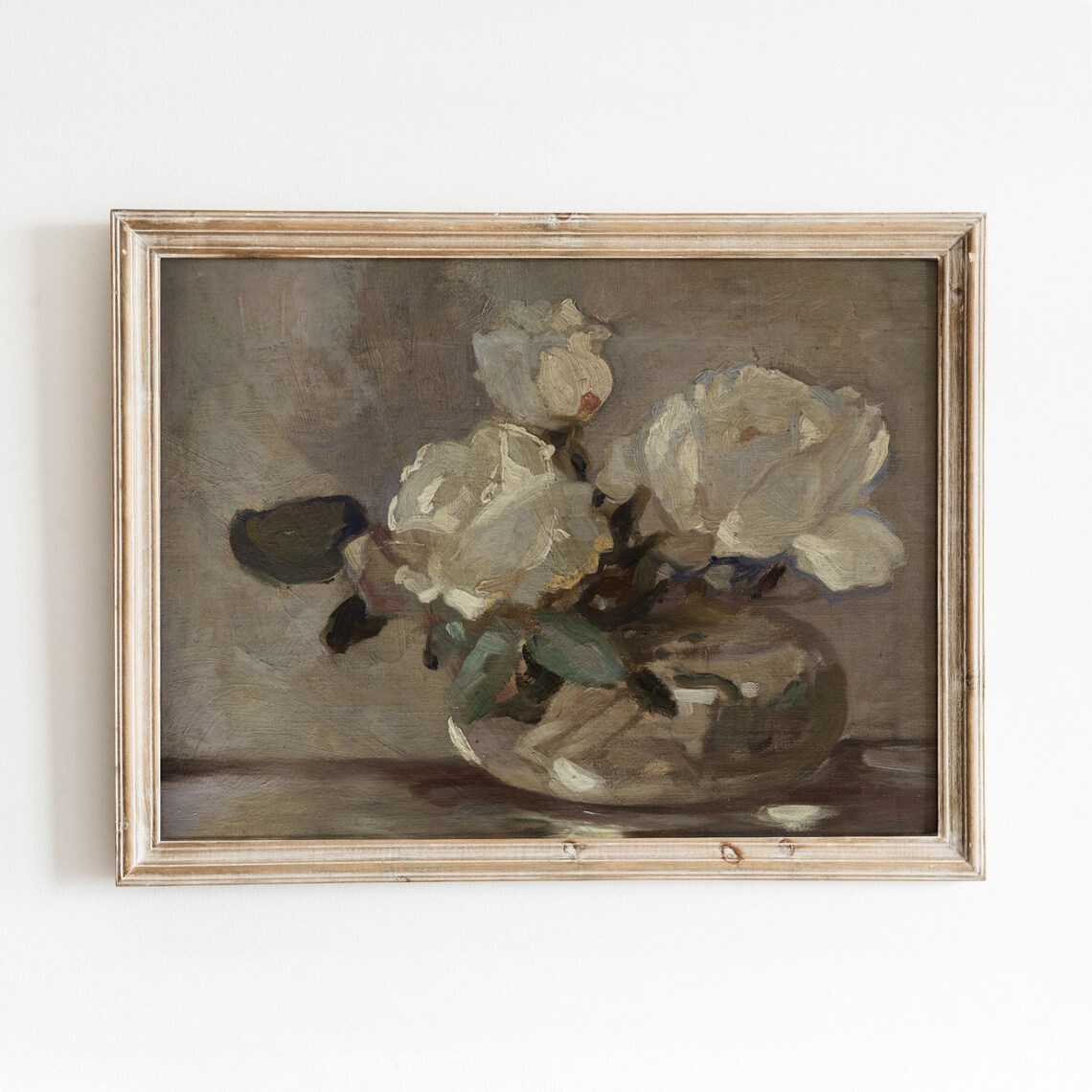 Flower Still Life Vintage White Flower Art Print