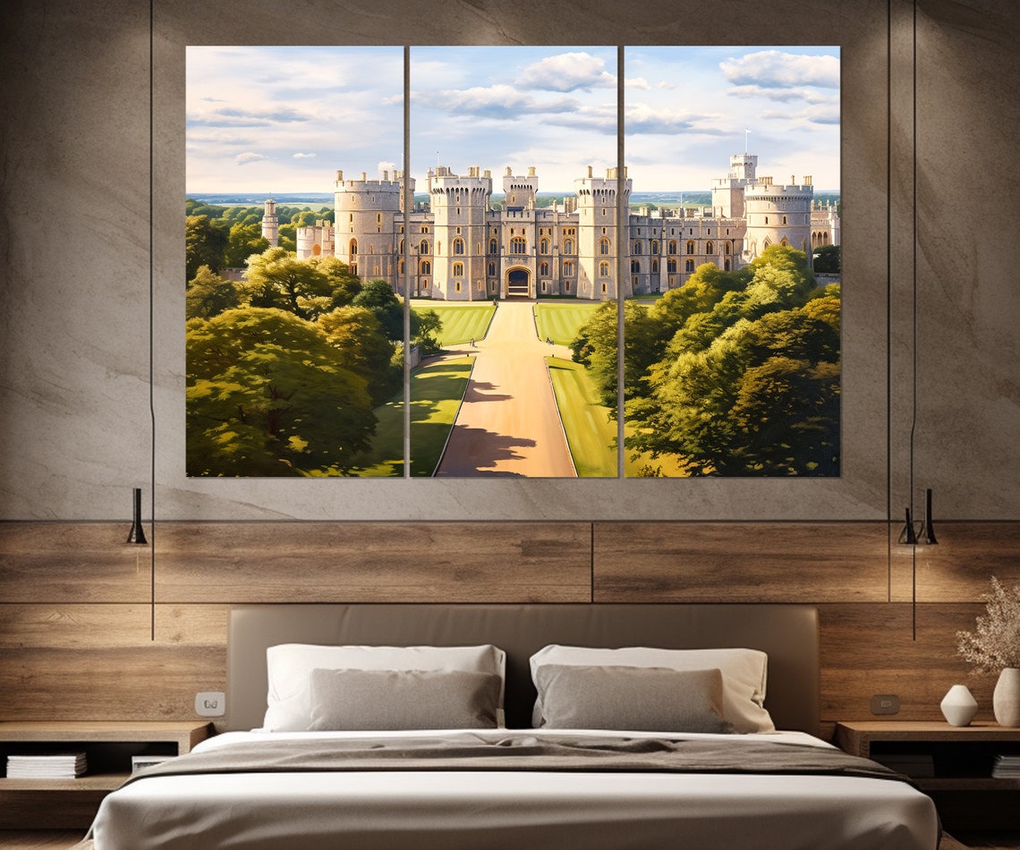 Windsor Castle Painting Print Windsor Wall Art Windsor Painting Framed And Ready To Hang - Image 4