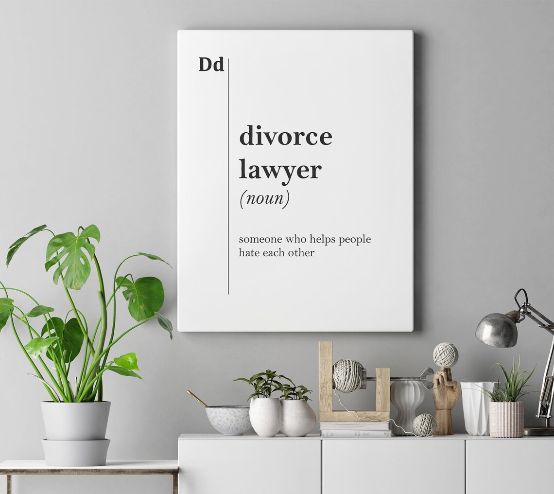 Divorce Lawyer Funny Definition Print Law Office Dictionary Art - Image 4
