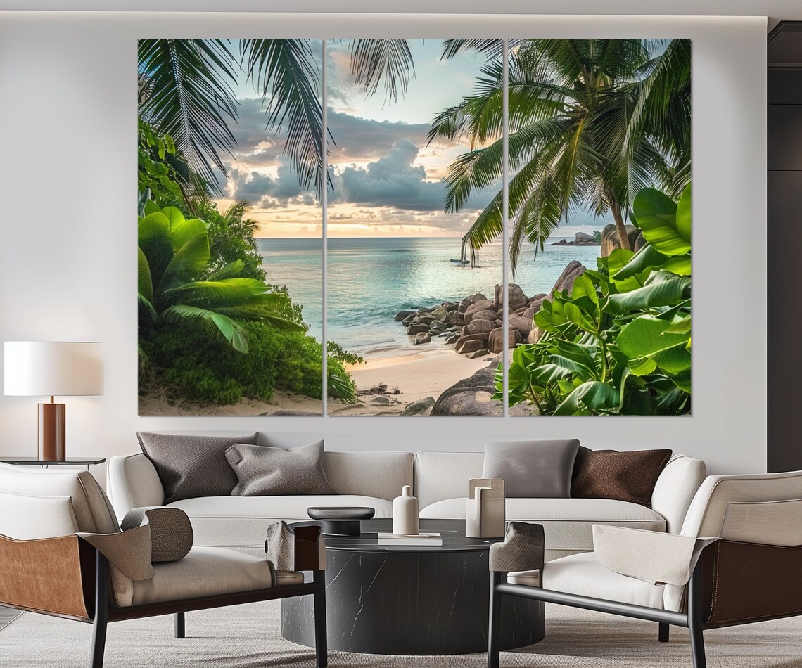 Tropical Palm Trees Art Print, Green Wall Decor - Image 4