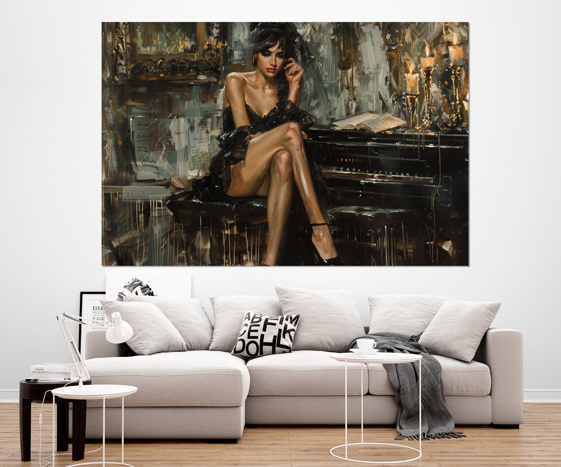Giovanni Boldini Style Woman and Piano Art Print - Image 3