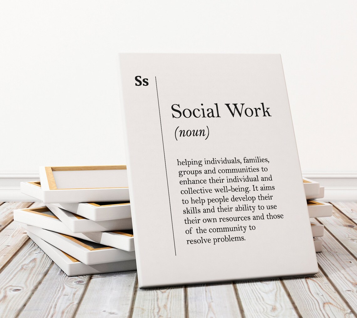 Social Work Definition Print Social Worker Gift for Advocates - Image 3