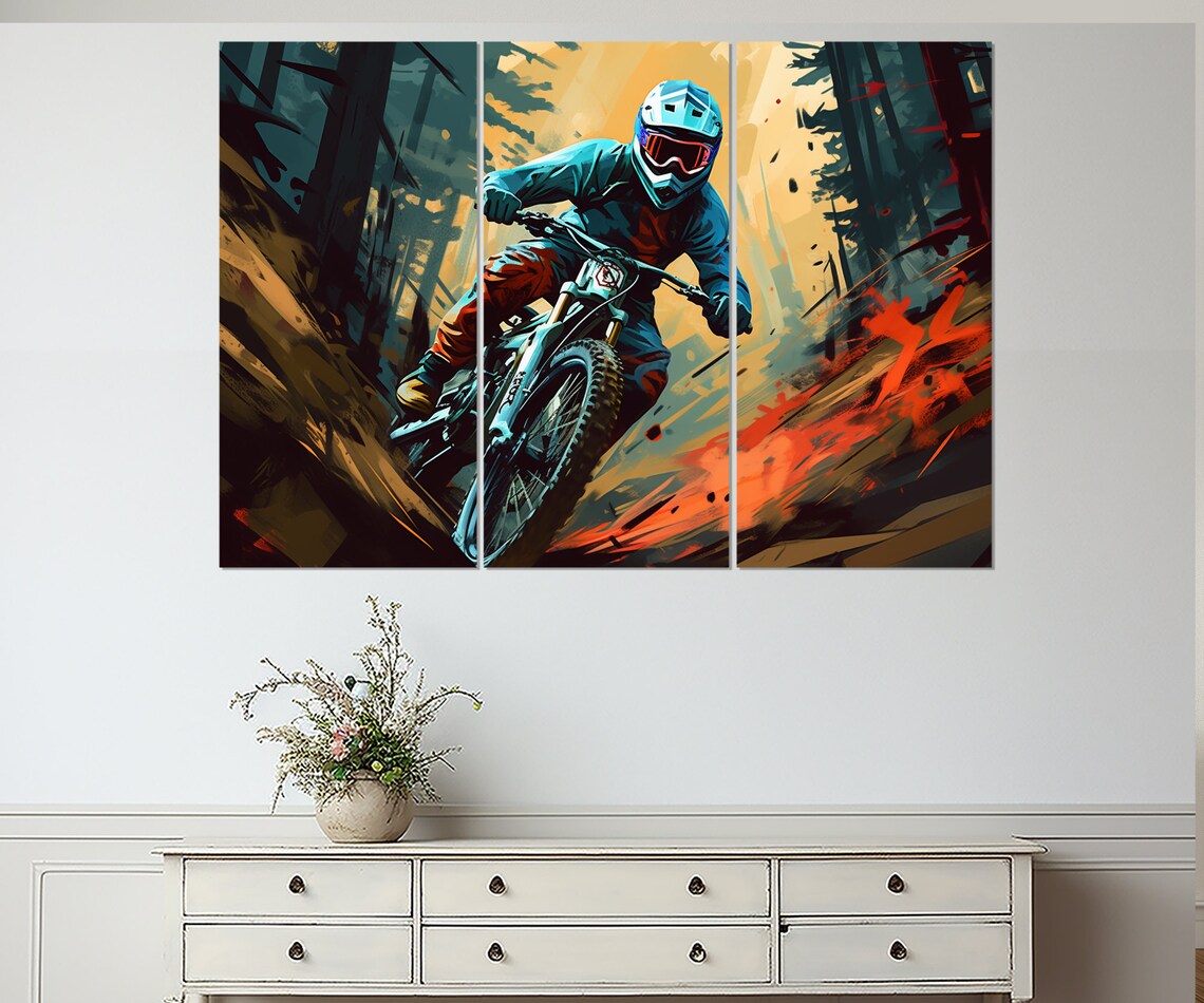 Motocross Pop Art Print, Dirt Bike Biker Gift - Image 4