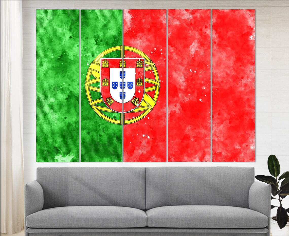 Portugal Flag Print Portugal Wall Art Flag Of Portugal Print Framed And Ready To Hang - Image 4