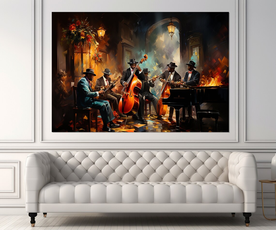 Jazz Band Retro Vintage Music Poster Art Print
