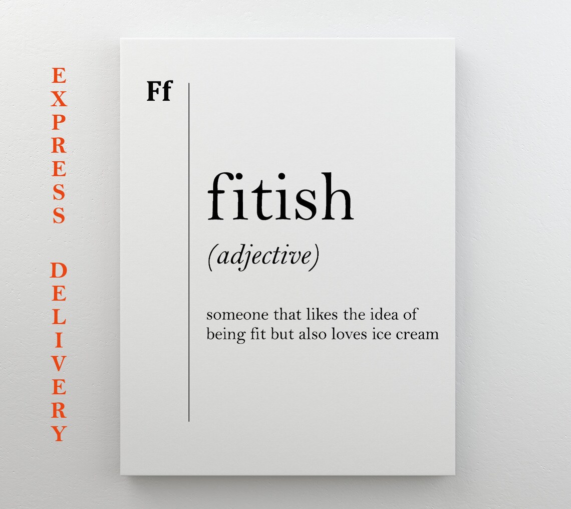 Fitish Definition, Abstract Modern Art Print