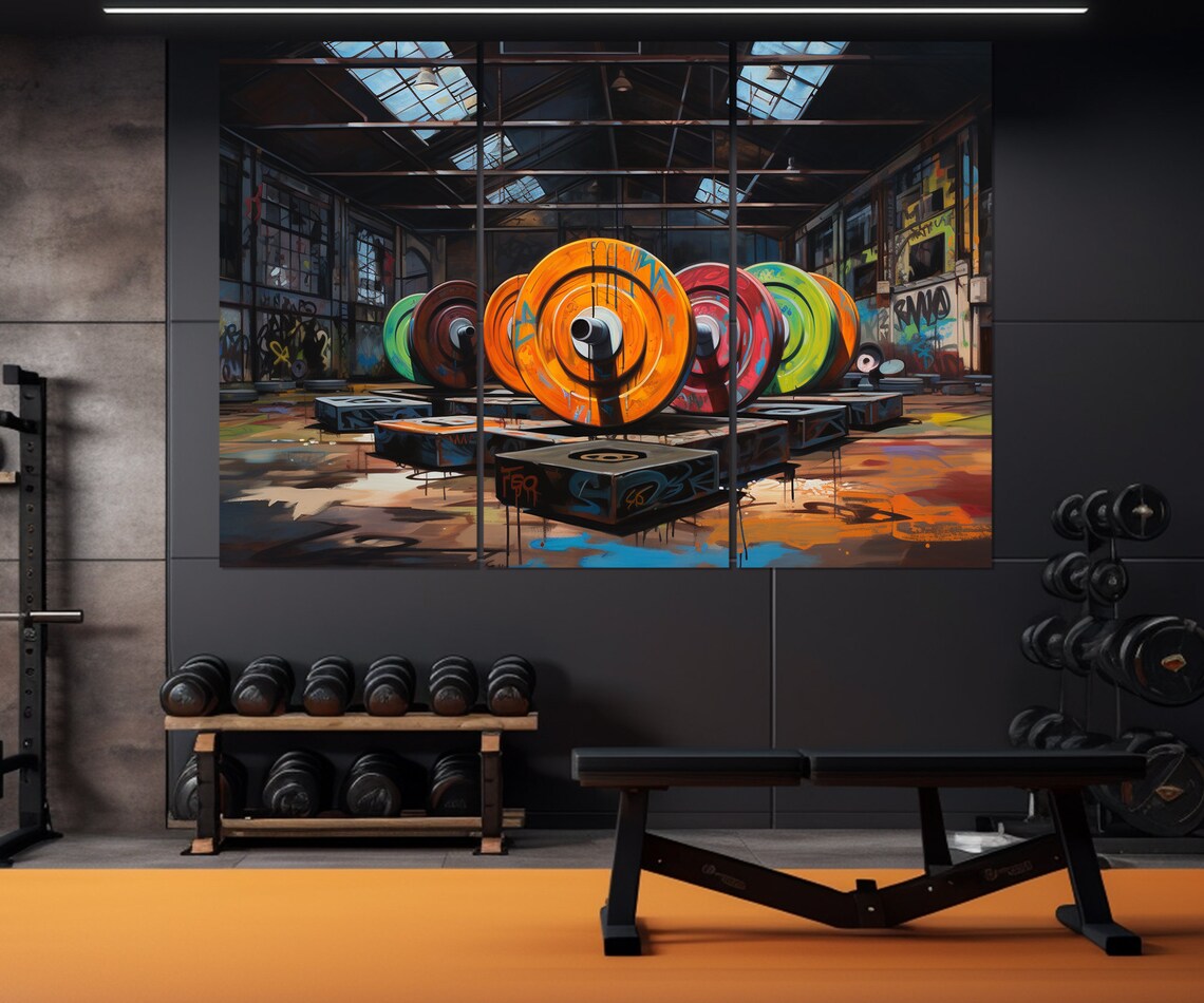 Bodybuilding Art Print, Gym Workout Wall Decor - Image 2