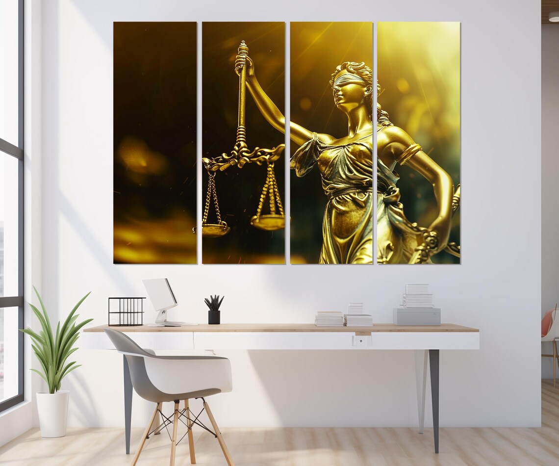 Lady Justice Wall Art Print, Lawyer Office Decor - Image 2