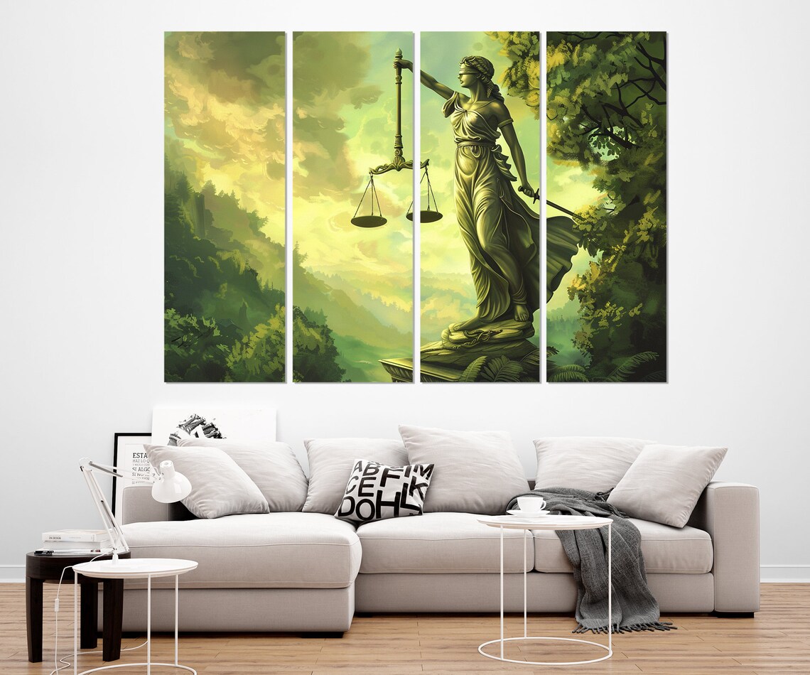 Abstract Lady Justice Lawyer Office Art Print - Image 3
