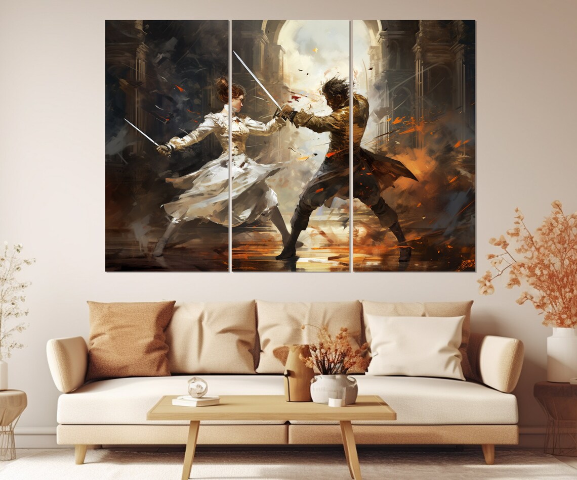 Vintage Fencing Abstract Art Print for Fencer Decor - Image 4
