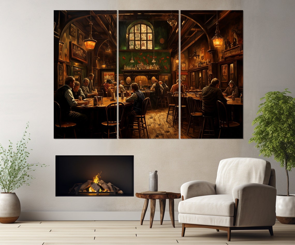 Vintage Irish Pub Abstract Print Irish Pub Painting Irish Wall Art Retro Pub Poster Irish Gift - Image 4