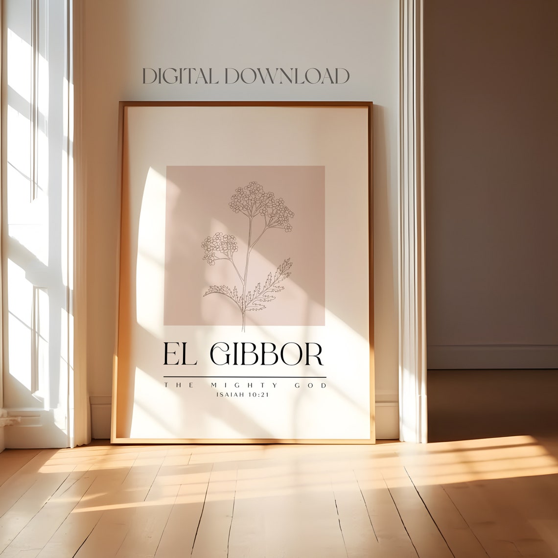El Gibbor The Mighty God Isaiah 10:21 Hebrew Name Scripture Poster - Image 4