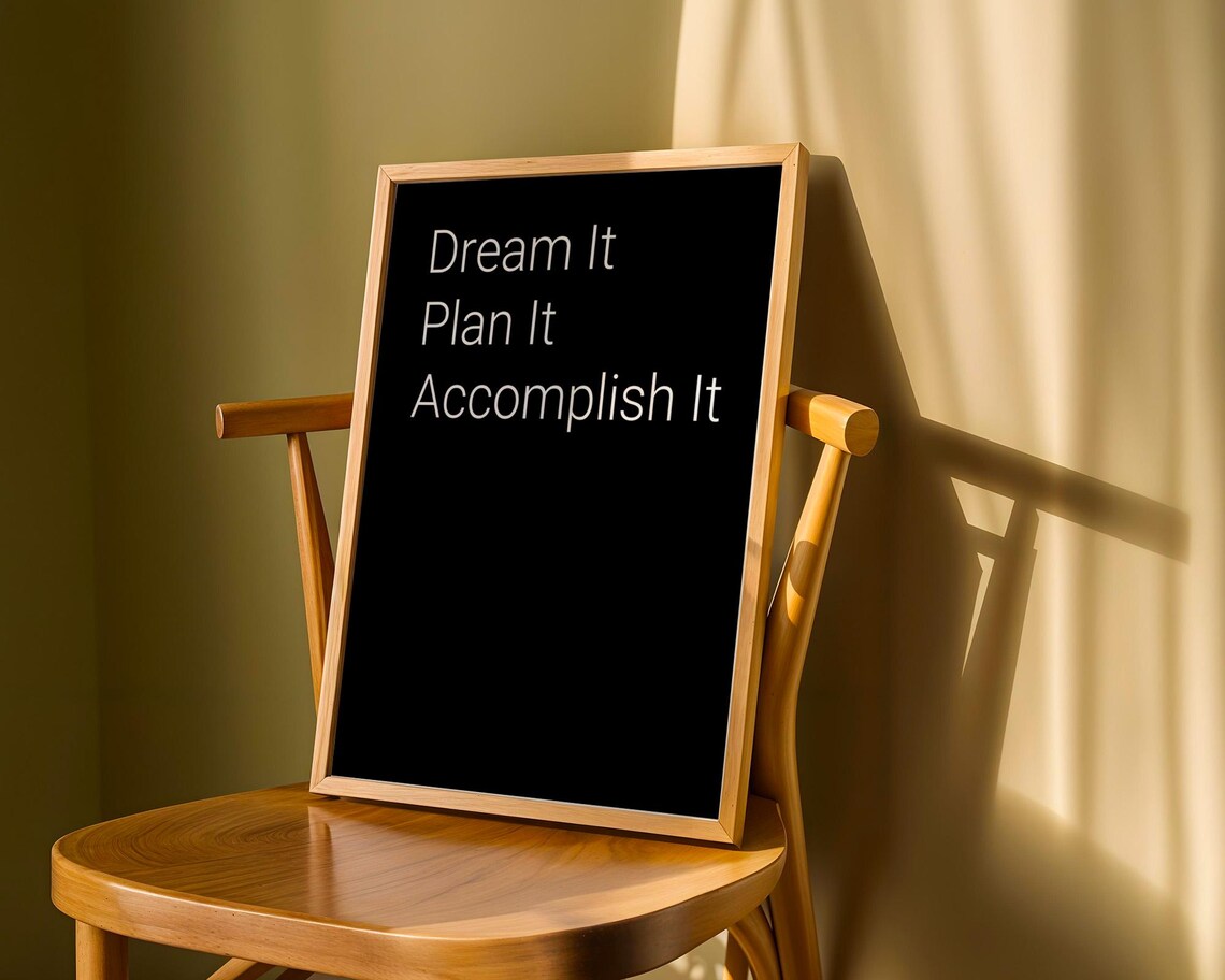 Dream It Plan It Accomplish It Motivational Poster - Image 5