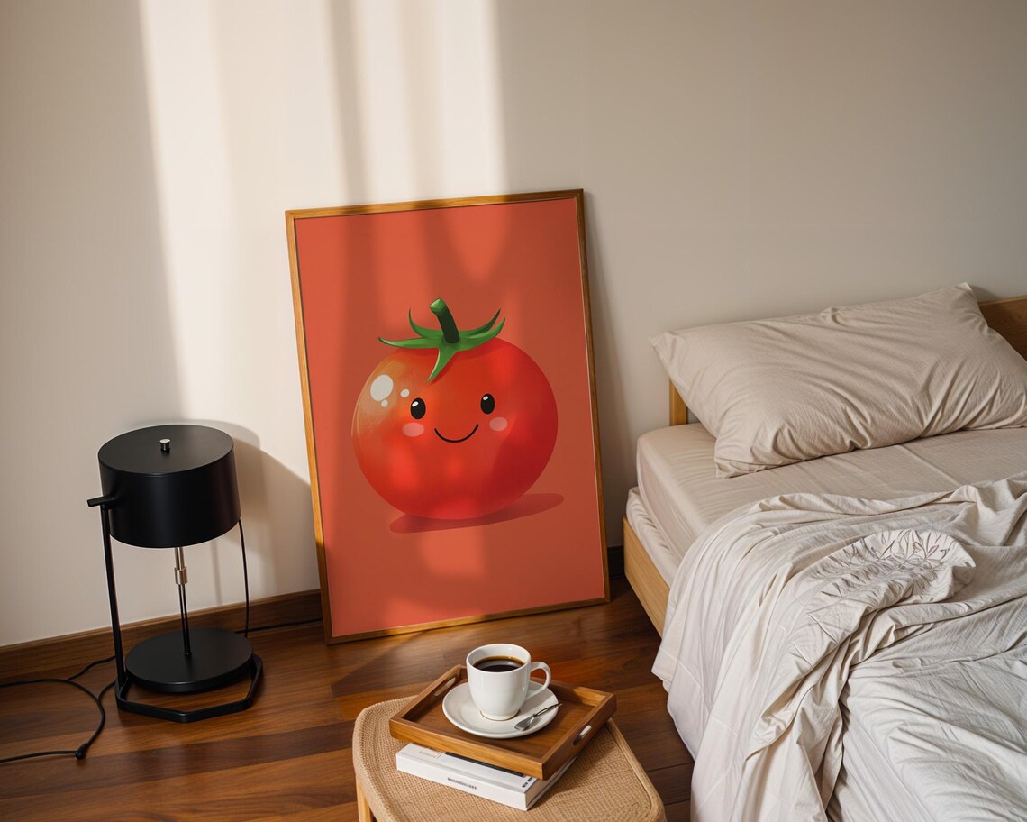 Cute Tomato Kids Poster, Kitchen Decor - Image 5