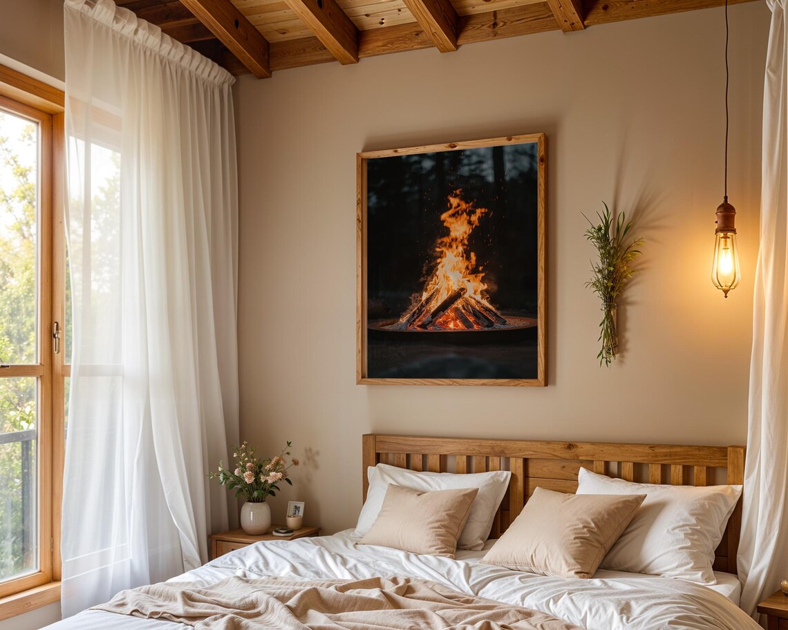 Campfire In The Woods, Home Kitchen Room Decor