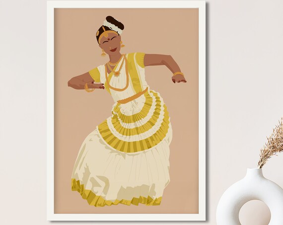 Mohiniyattam Poster, Indian Classical Dance Art Print