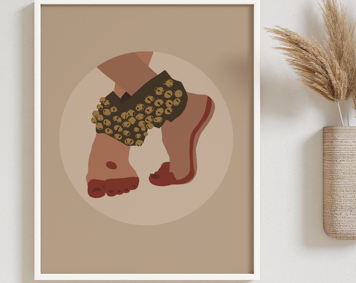 Dancer Feet Ghunghroo Art Print, Indian Dancer Art - Image 7