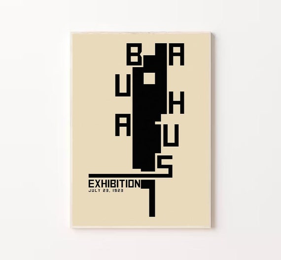 Bauhaus Print Exhibition Poster Bauhaus Austellung Weimar 1923 Vintage Exhibition Poster Retro Home Decor Bauhaus Wall Art