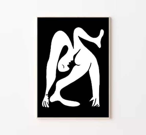 Pablo Picasso Black and White Kiss Embracing Minimalist Poster