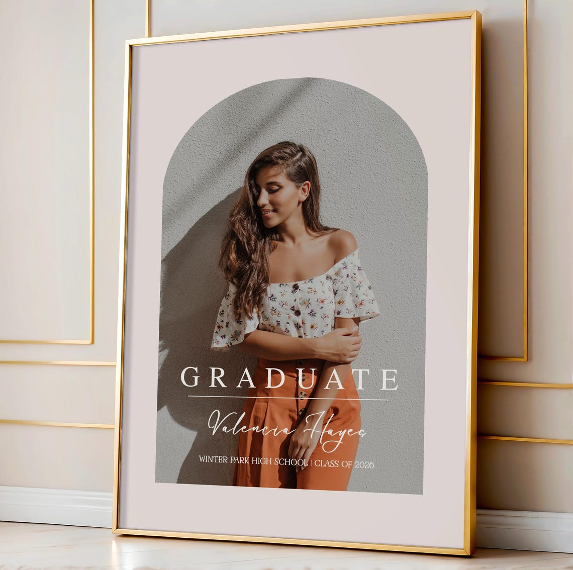 Graduation Portrait Print Personalized Graduation Print Graduation Party Modern Graduation Gift Editable Template Photography