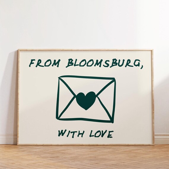 Bloomsburg Art Print Vintage Bloomsburg Wall Art Trendy Home Decor Retro Poster Cute Pennsylvania Poster Minimalist Dorm Decor Art