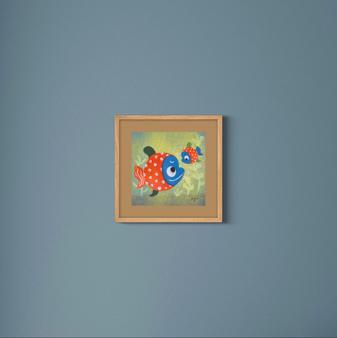 Mama Fish And Her Child Art Print - Image 3