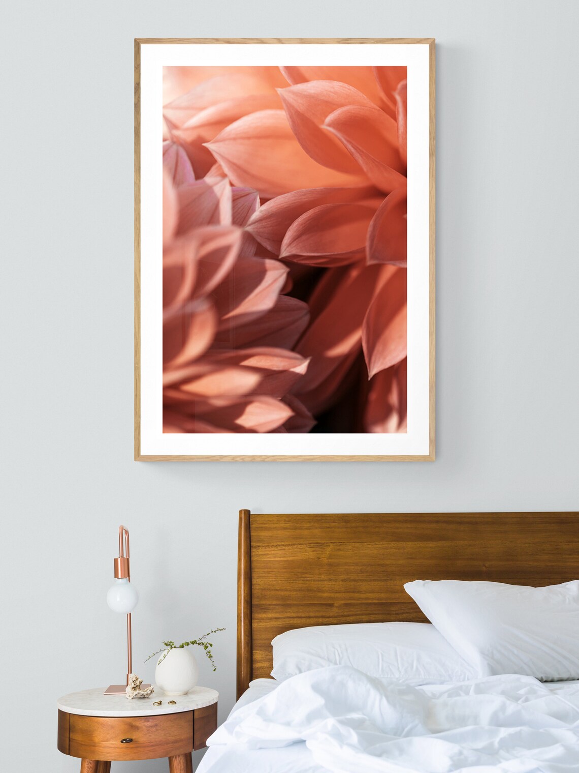 Dahlia Print, Macro Flower Photograph