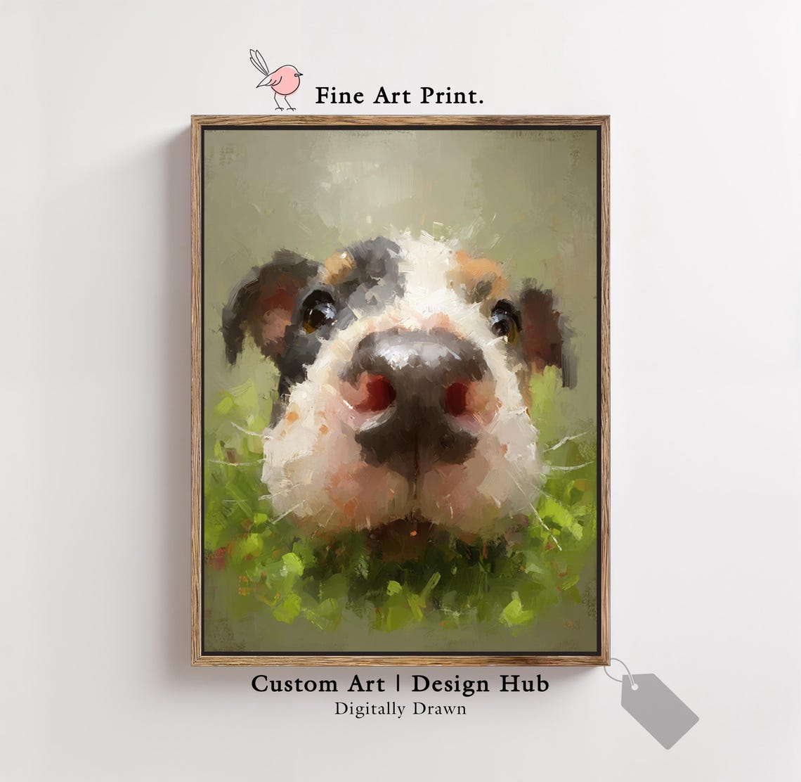 Funny Curious Dog Nose Close Up Sniffing the Camera Art Print