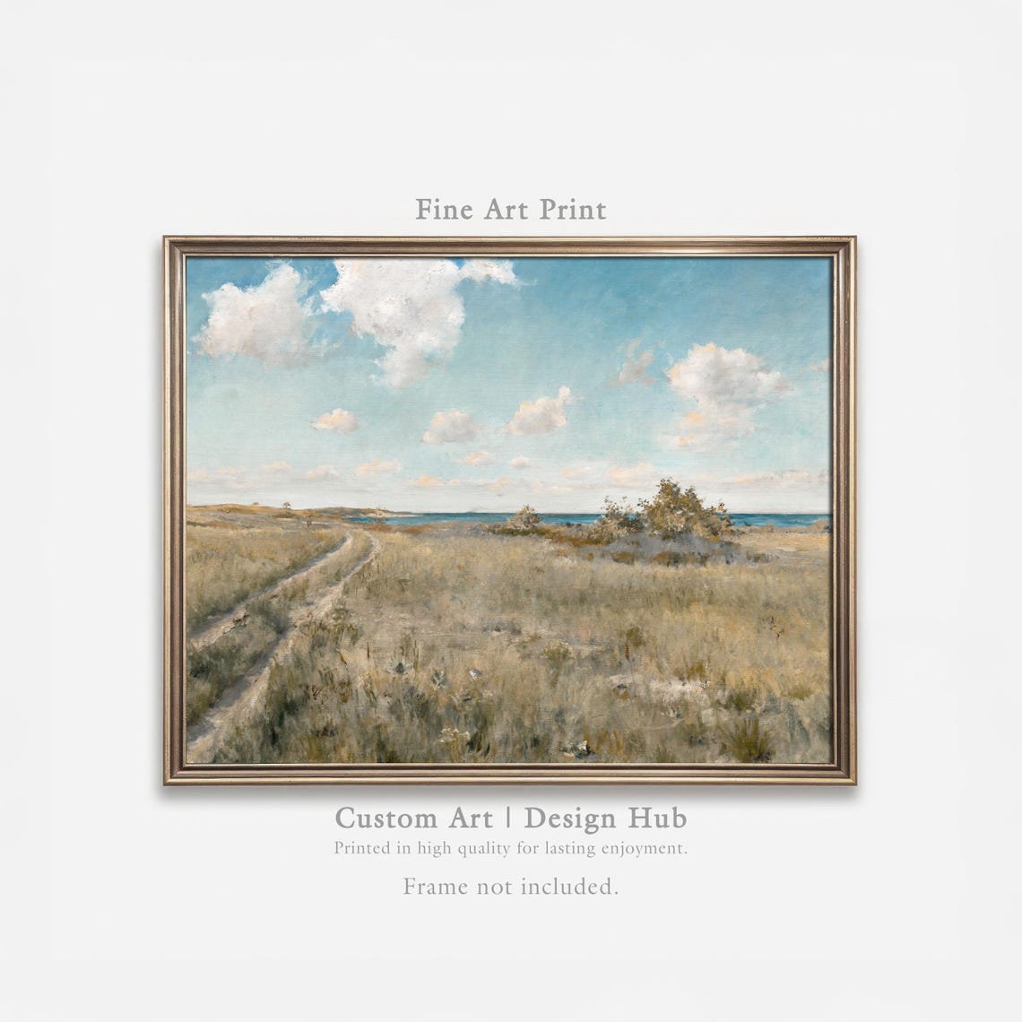 Coastal Meadow Landscape Wall Art Print