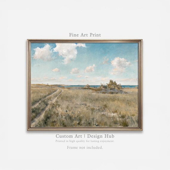 Coastal Meadow Landscape Wall Art Print