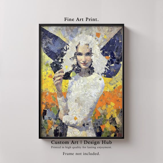 Abstract Woman Portrait Art Print Modern Colorful Home Decor