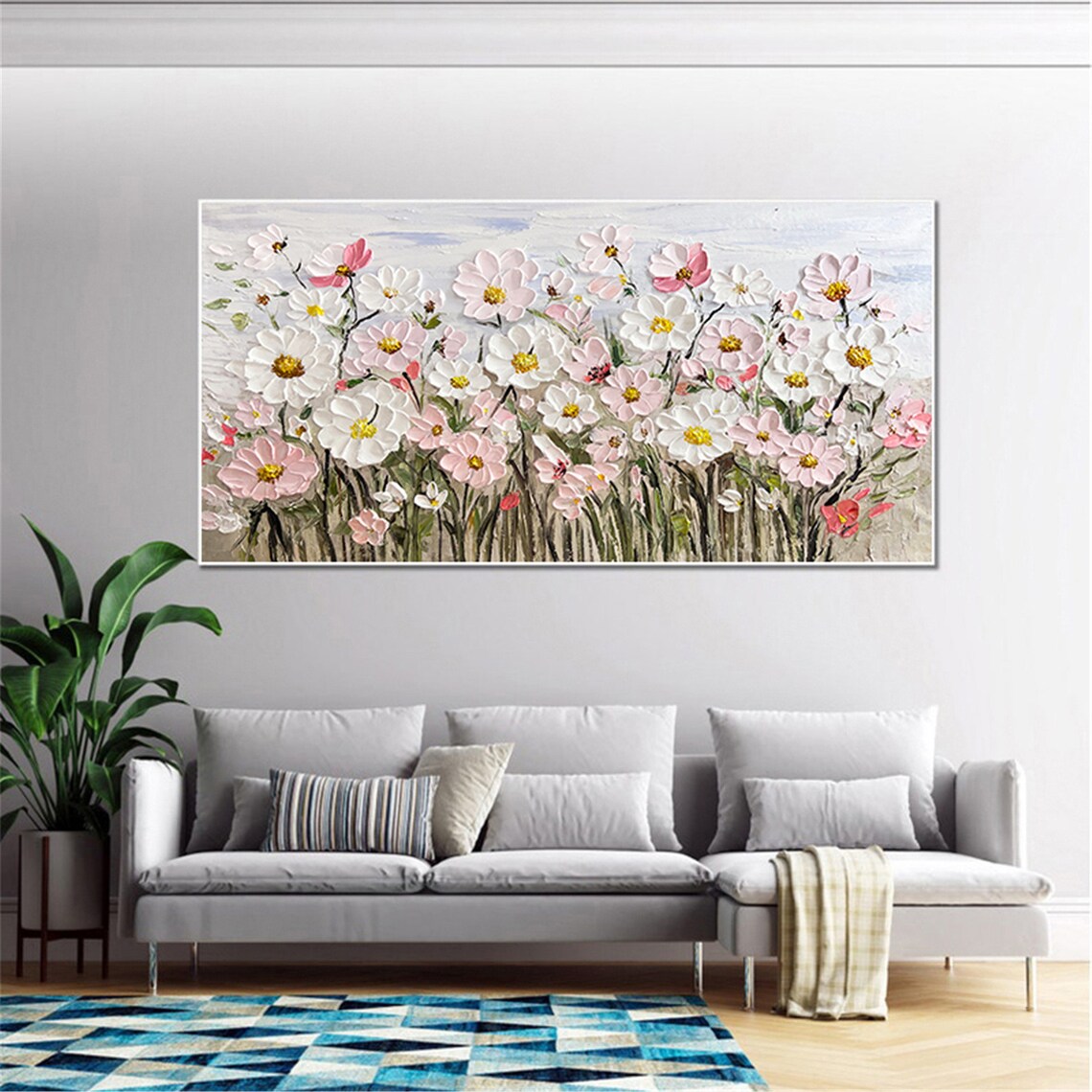 Flower Abstract Acrylic Art Print, Pink Floral Decor - Image 2