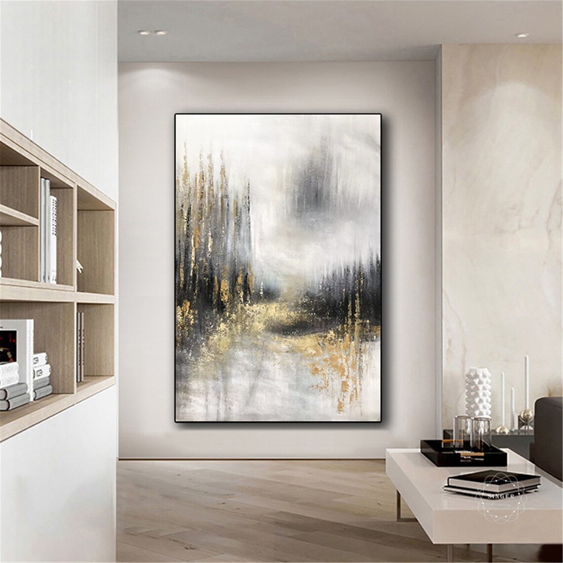 Abstract Painting, Wabi Sabi Modern Art Print - Image 4